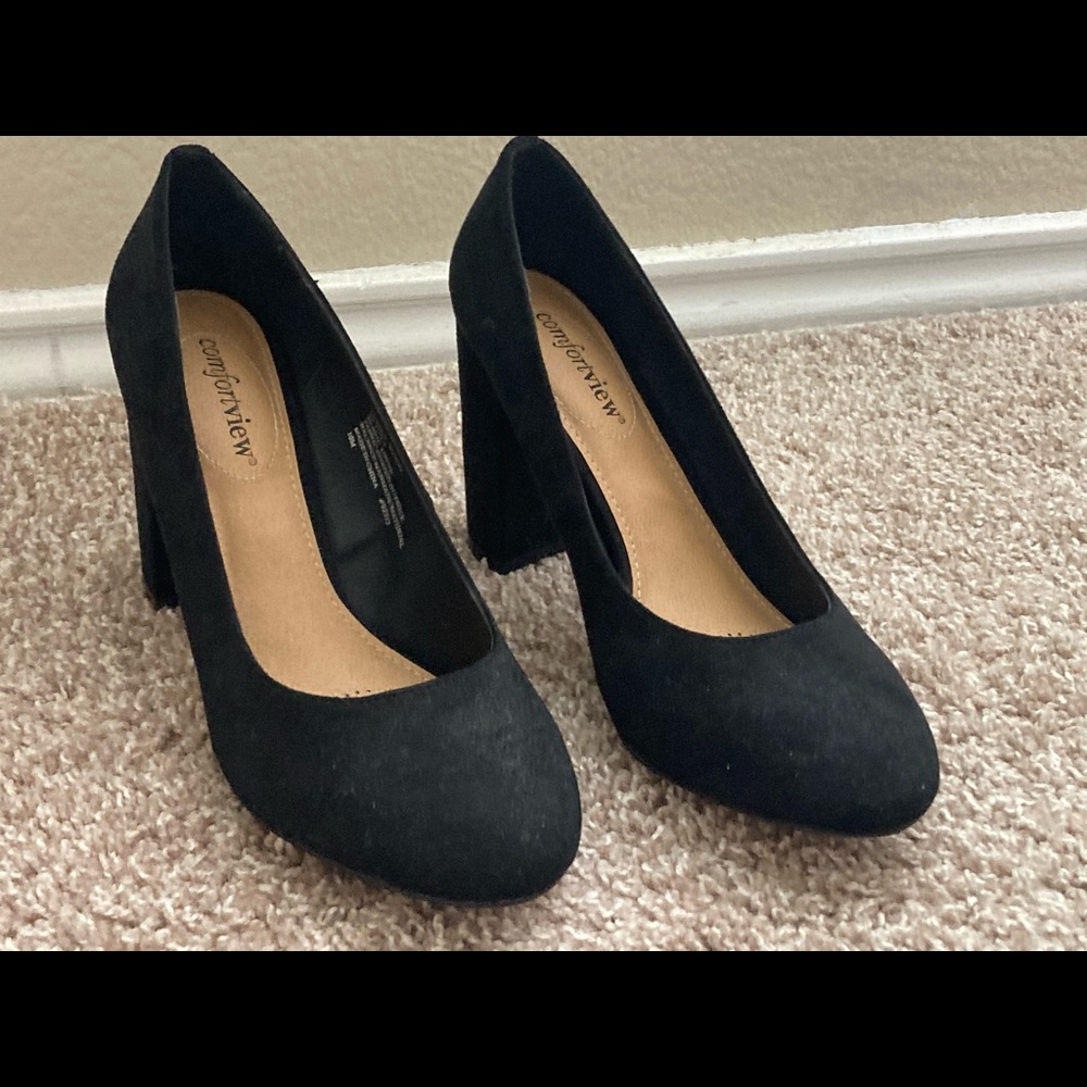 Black fabric pumps / heels - Picture 2 of 6
